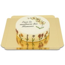 Flower cake "For the best of Moms" (Small (18 cm (6 parts)))