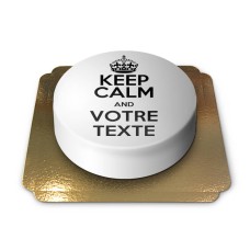White cake "Keep Calm and..." (Small (18cm (6 Parts)))