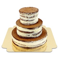 3-Tier Chocolate-Vanilla Naked Cake