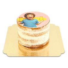 Naked Cake photo Peach - Passion Fruit with crunchy biscuits