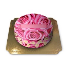 Cake decorated with roses (Small)