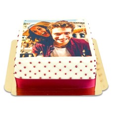 Deluxe square photo cake