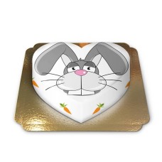 Heart shaped bunny cake (Medium (25× 24 cm(10 slices)))