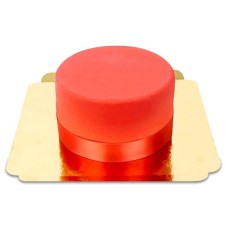 Red Deluxe Cake with Ribbon (Small(18 cm))