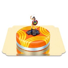 Wonder Woman on Red Cake Superpowers (Small (18 cm (6-8 slices)))