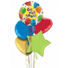 Colourful Get Well Soon Balloon Bouquet