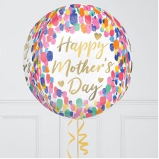 Mother's Day Watercolour Satin Inflated Orb Balloon