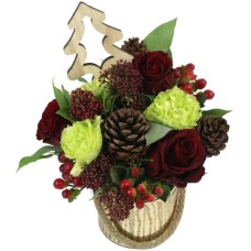 Festive Floral Vase