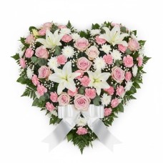 White and Pink Funeral Heart (Refined)