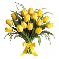 Bouquet of yellow tulips (Refined)