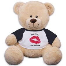 Personalized Big Kiss Teddy Bear - 11"