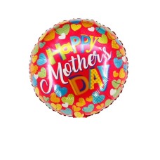 Happy Mother's Day Pink Hearts Helium Balloon