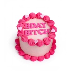 Birthday B Pink Buttercream Cake