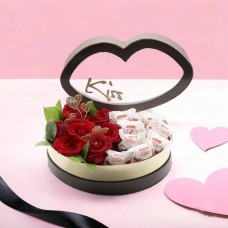 Deluxe Roses and Chocolate Kisses