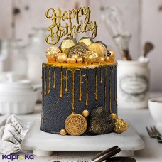 Regal Gilded Indulgence Chocolate Tower Cake