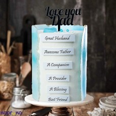Father'S Day The Man We Love Ribbon Tower Cake