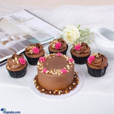 Divine Chocolate Delight- Chocolate Mini,bento Cake With Cupcakes