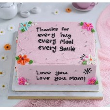 Mum'S Poem Of Love Ribbon Cake