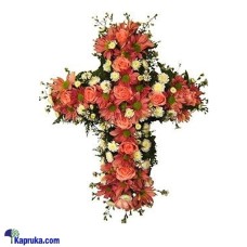 Cross Type Wreath - Pink Roses
