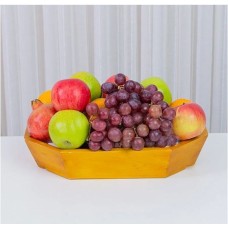 Basket Of Happiness With Fruits - Wooden Fruit Tray, Fruit Basket