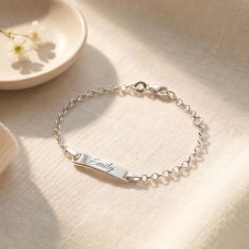 Sterling Silver Engravable ID Bracelet