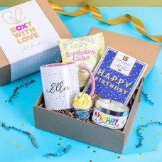 Happy Birthday Starburst Surprise with Any Name Wine