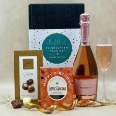 Birthday Rose Prosecco & Chocolates Gift Box