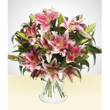 Seed Love: Pink Lilies in vase