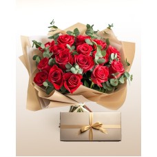 Love Wish: 24 Roses Bouquet & Chocolates