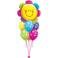 Smiley Flower and Butterflies Qualatex