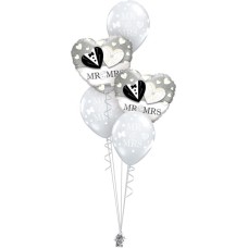 Bride and Groom Hearts Qualatex