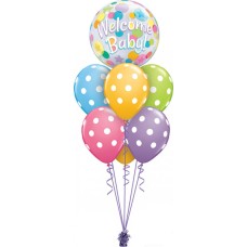 Welcome Baby Colourful Dots Qualatex