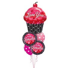 35inch - 89cm Love You Cupcake Qualatex