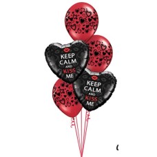 Bouquet 120 Keep Calm And Kiss Me Qualatex #21831-2 40863-3