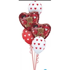 Bukiet 406 To My Girlfriend Bear Qualatex #41324-2 18080-3