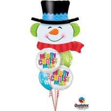 Bouquet 100 Smilin' Snowman Qualatex-19040 54145-2 60131-2