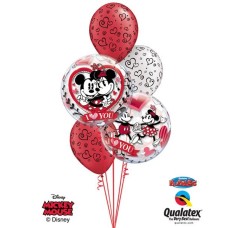 Bukiet 138 Disney Mickey & Minnie I Love You Qualatex #21892-2 90570-3