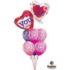 Bouquet 140 You & Me Two Hearts Qualatex #21844 40863-6
