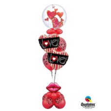 Bouquet 333 Double Bubble Lovely Floating Hearts Qualatex # 68808 21698-2 40863-6 40213 43599-4