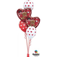 Bukiet 406 To My Girlfriend Bear Qualatex #41324-2 18080-3