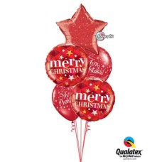 Bouquet 477 Holographic Solid Color Star Jewel Red Qualatex-41280 43493-2 14610-2