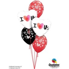 Bouquet 795 Thumbprint Hearts & Arrows Qualatex # 78543-2 57057-3