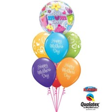 Bouquet 572 Best Mom Ever Mother's Day Qualatex #11539 11978-3 11123-3