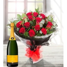 12 Red Roses & Champagne