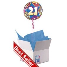 21st Birthday Balloon in a Box (Standard)