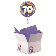 70th Birthday Balloon in a Box (Standard)