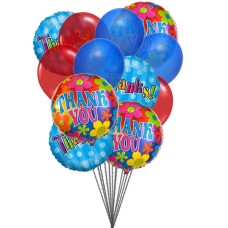Bunch of "THANK YOU" balloons (6 Latex Balloons and 6 Mylar Balloons)