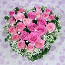 20 Bandung Pink Heart Shape Table Arrangement