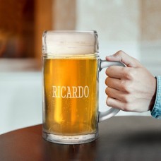 Engraved 1L beer glass