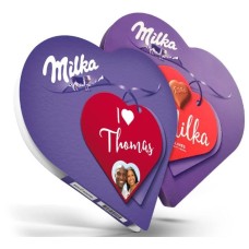 Milka heart with name and picture